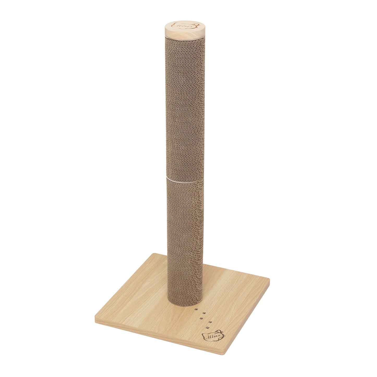 Minx Alto Cat Scratcher Deluxe Timber And Recycled Cardboard Refillable Scratching Post For Cats