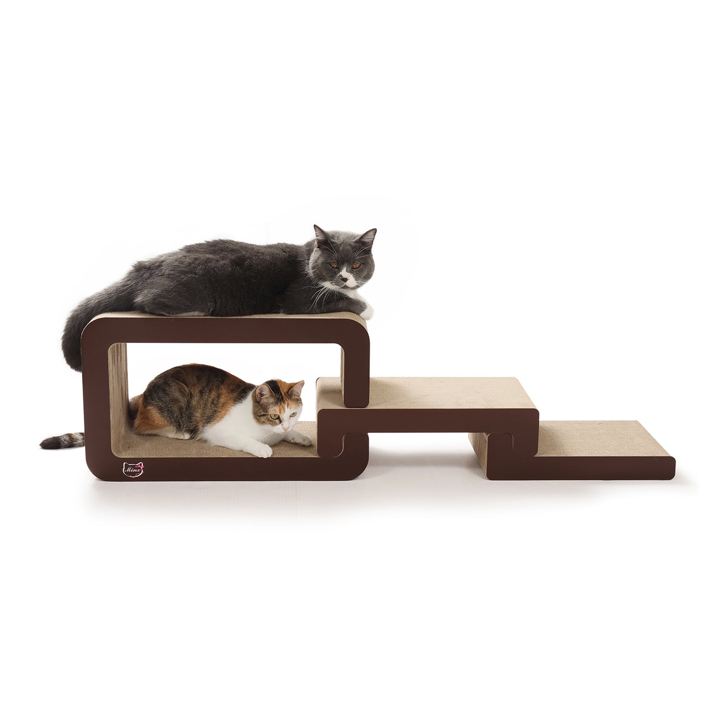 Minx Scala Deluxe Multi Level Staircase Platform Recycled Cardboard Scratcher For Cats