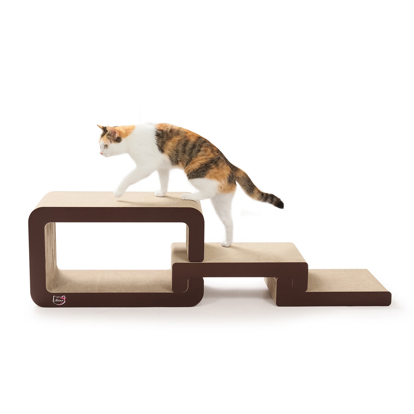 Minx Scala Deluxe Multi Level Staircase Platform Recycled Cardboard Scratcher For Cats