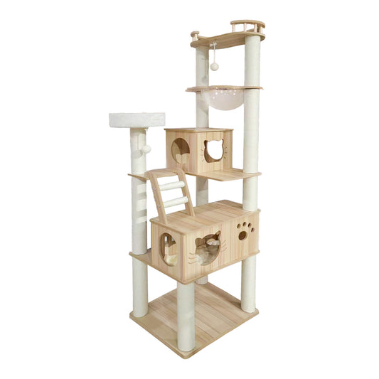 Minx Sky Terrace Deluxe Multi Level Easy Care Scratcher Tree For Cats